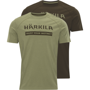 HÄRKILA - Logo T-Shirt 2-Pack Limited Edition Willow Green/Oil Green